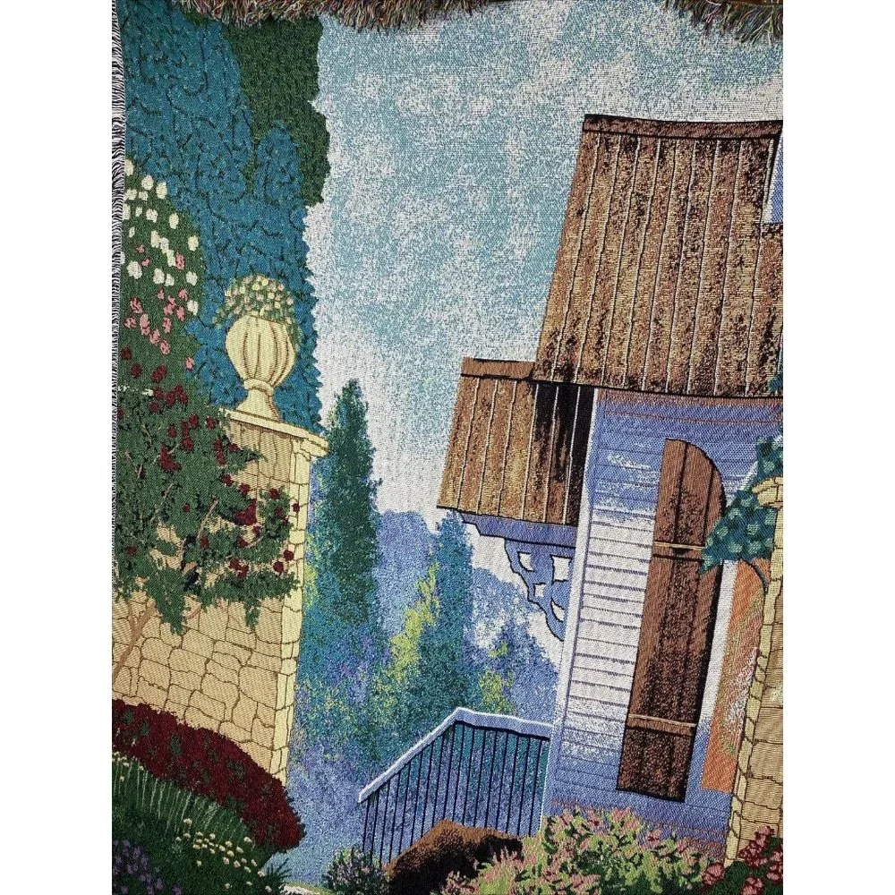 Loom Craft Brand Tapestry Wall Hanging Garden Gate Scene Psalm 100.4